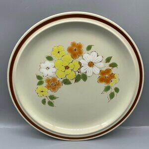 Vintage Interpur Japan Stoneware "Flower Garden"  10 1/2" Dinner Plate